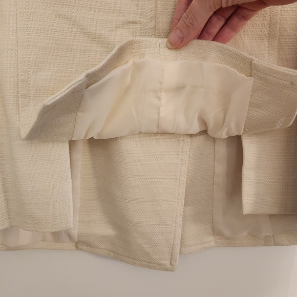 Talbots Cream Woven Tweed Jacket, 10P - Picture 5 of 7